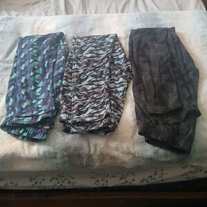 Sweetlegs One Size Set of Three Patterned Leggings